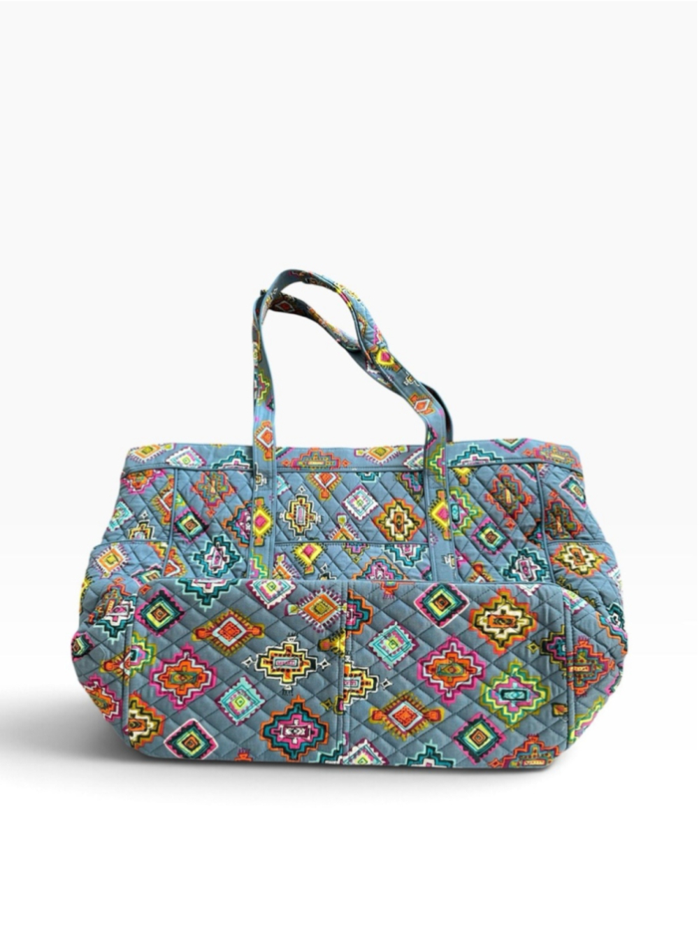 Vera Bradley Get Carried Away Tote Painted Medallions Large Quilted Travel Bag